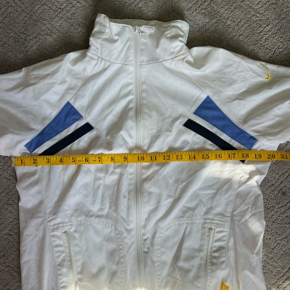 Nike Windbreaker Jacket White Blue Yellow Large - Picture 11 of 13